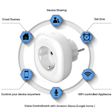 Alexa Google Home Assistant Europe Energy Meter Smart Wifi Socket EU Plug Smart Plug Wifi EU Smart Plug With Power Monitor